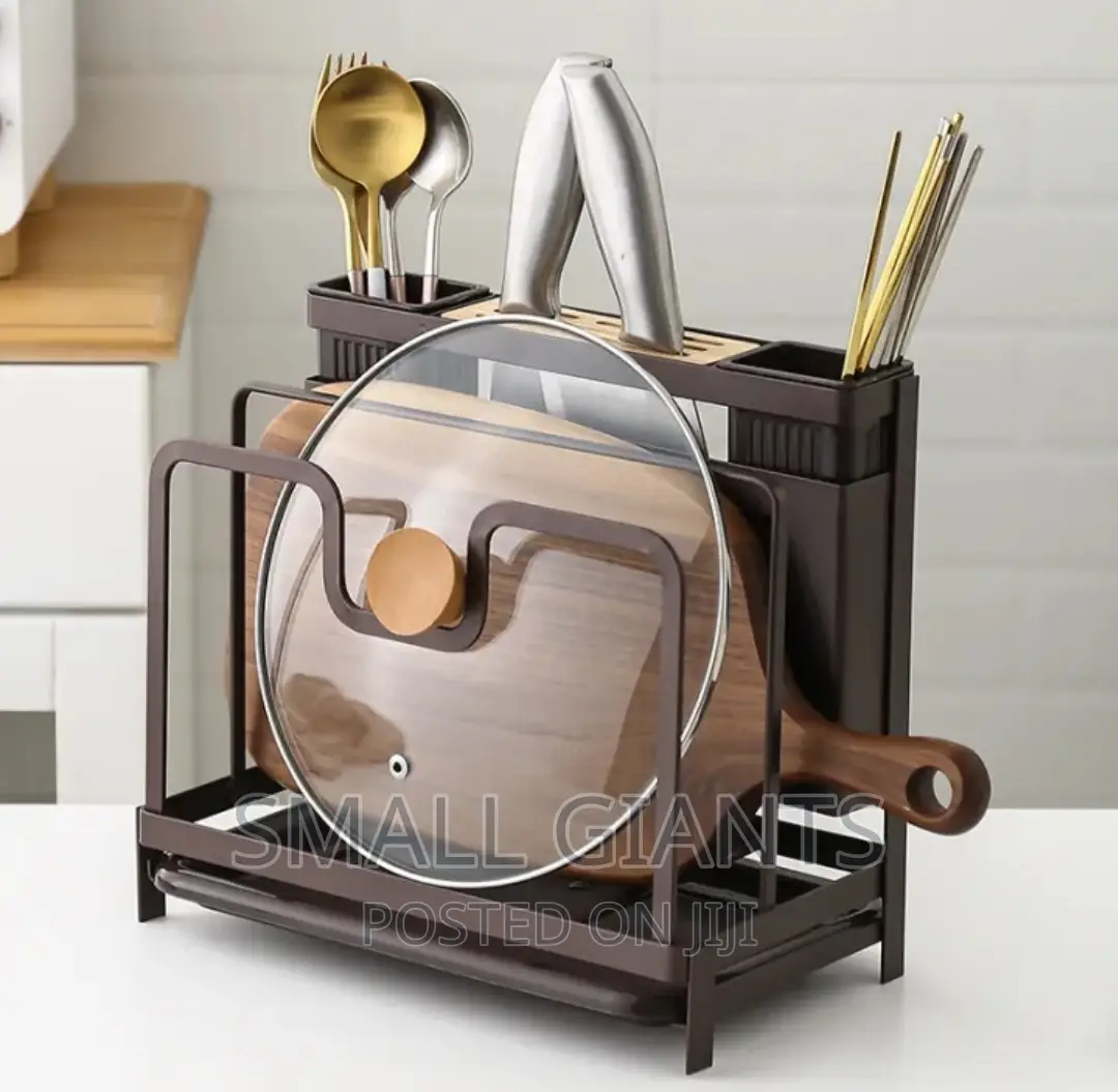 Iron Knife Rack Cutting Board Integrated Storage Rack