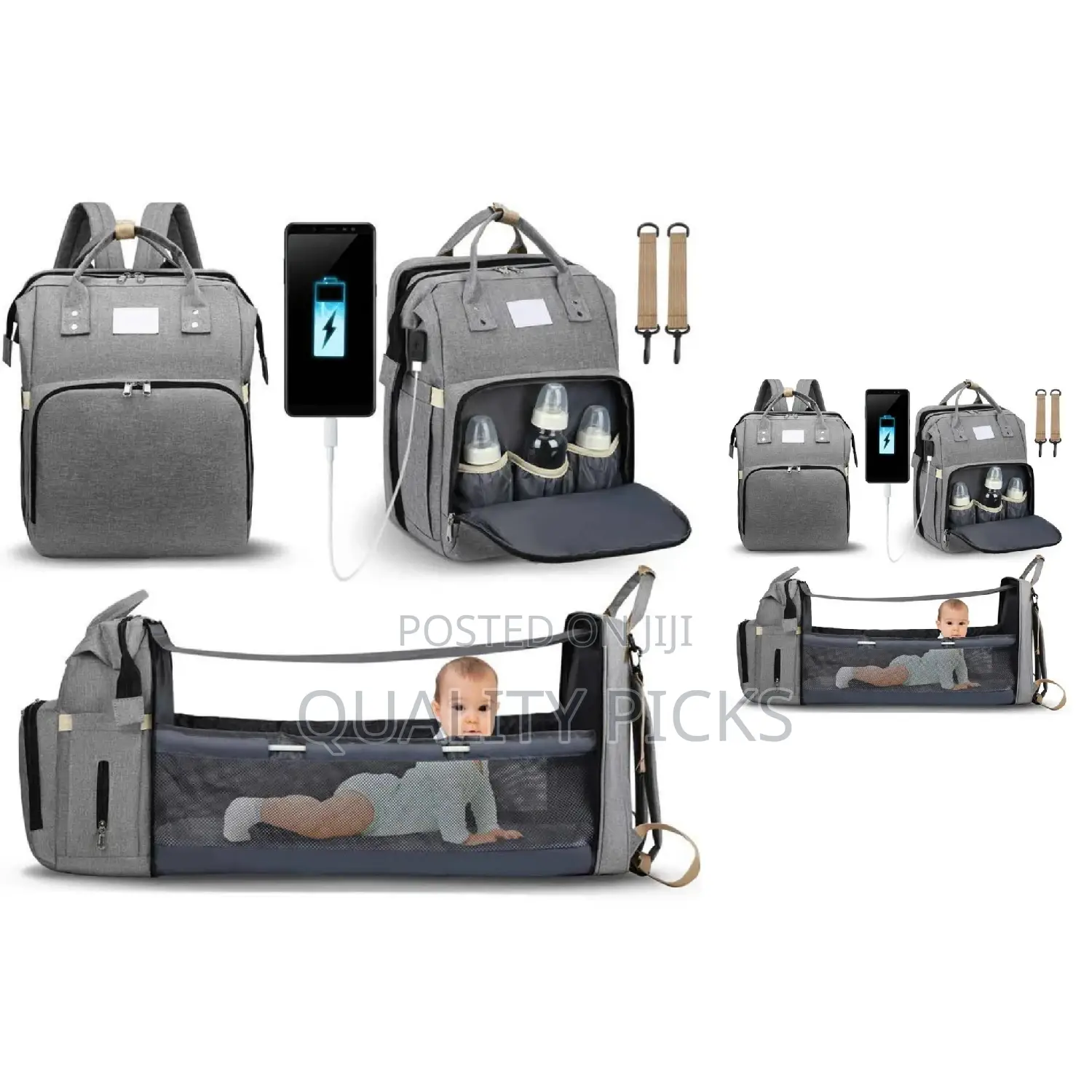2 in 1 Backpack Baby Diaper Bag