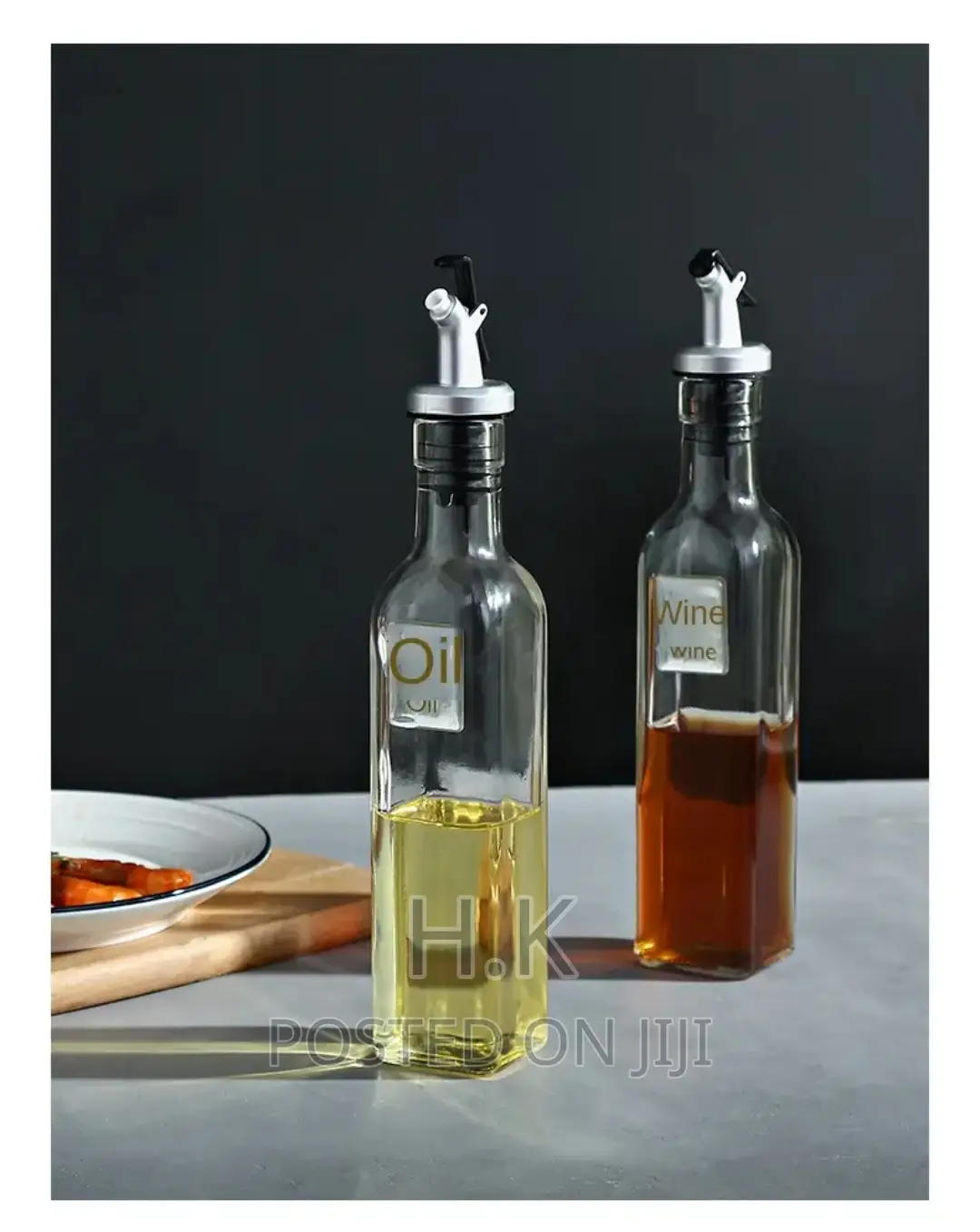 250mlsx2 Glass Cooking Oil Storage Dispenser Set