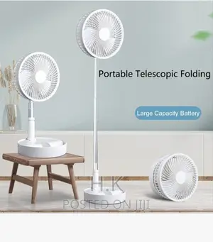 Portable USB Rechargeable Folding Telescopic Floor Fan Mini