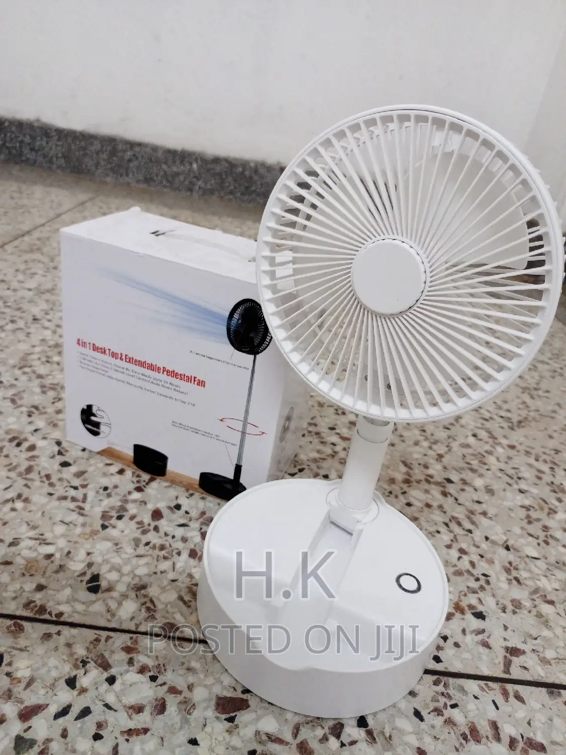Portable USB Rechargeable Folding Telescopic Floor Fan Mini