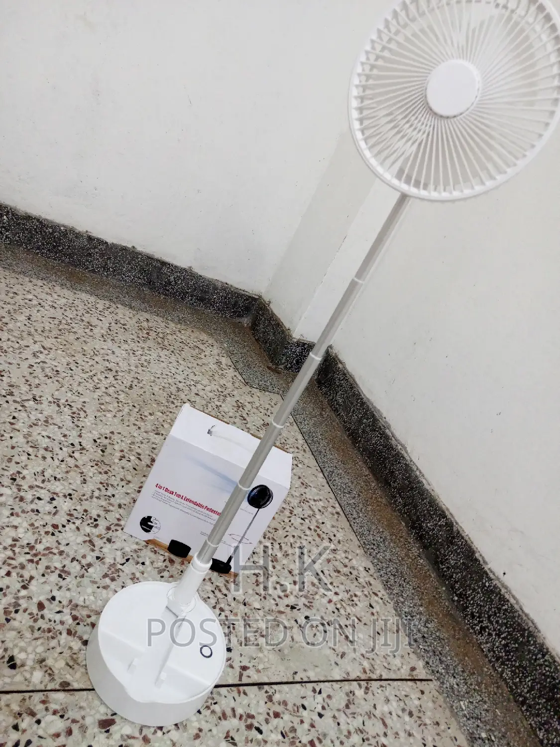 Portable USB Rechargeable Folding Telescopic Floor Fan Mini
