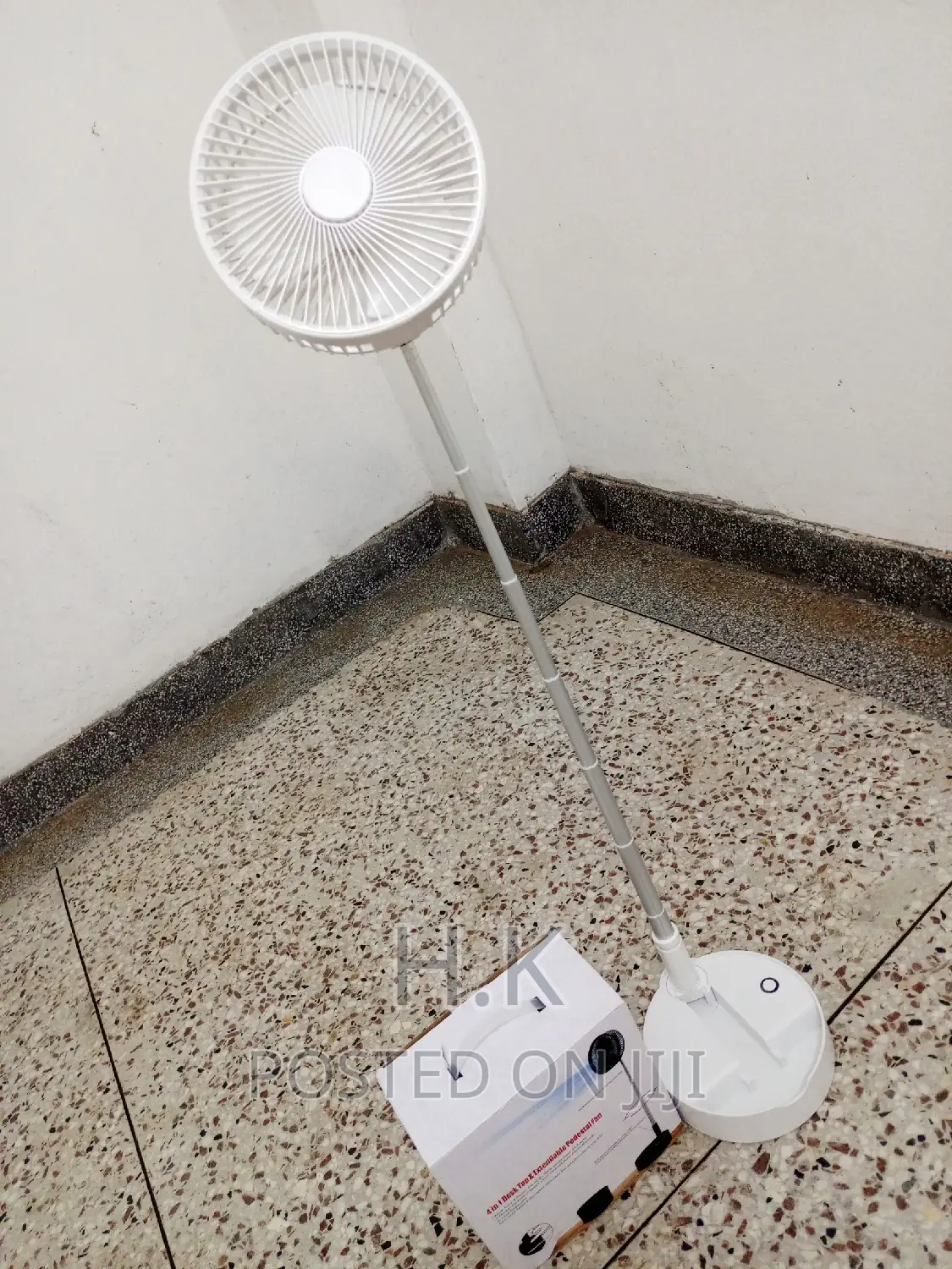 Portable USB Rechargeable Folding Telescopic Floor Fan Mini