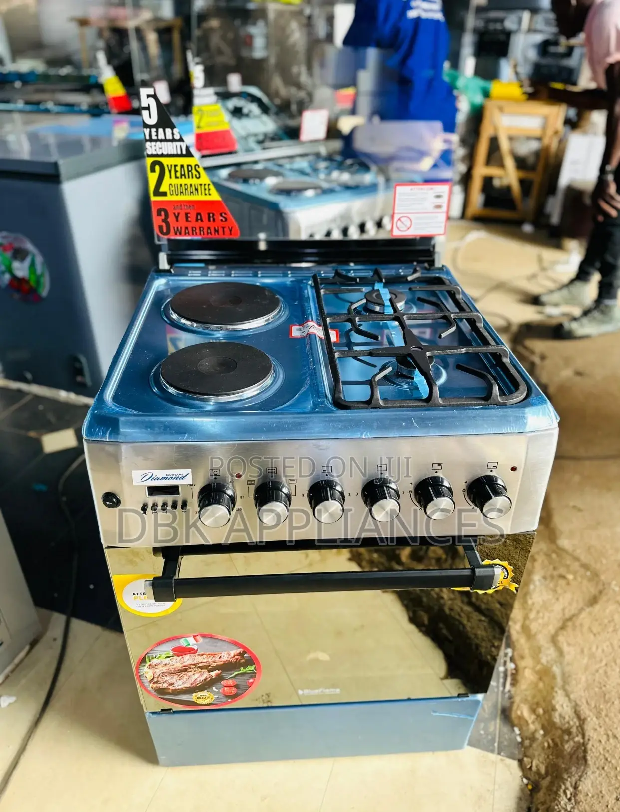 Blueflame 2gas + 2electric Cookers 2yr Warranty