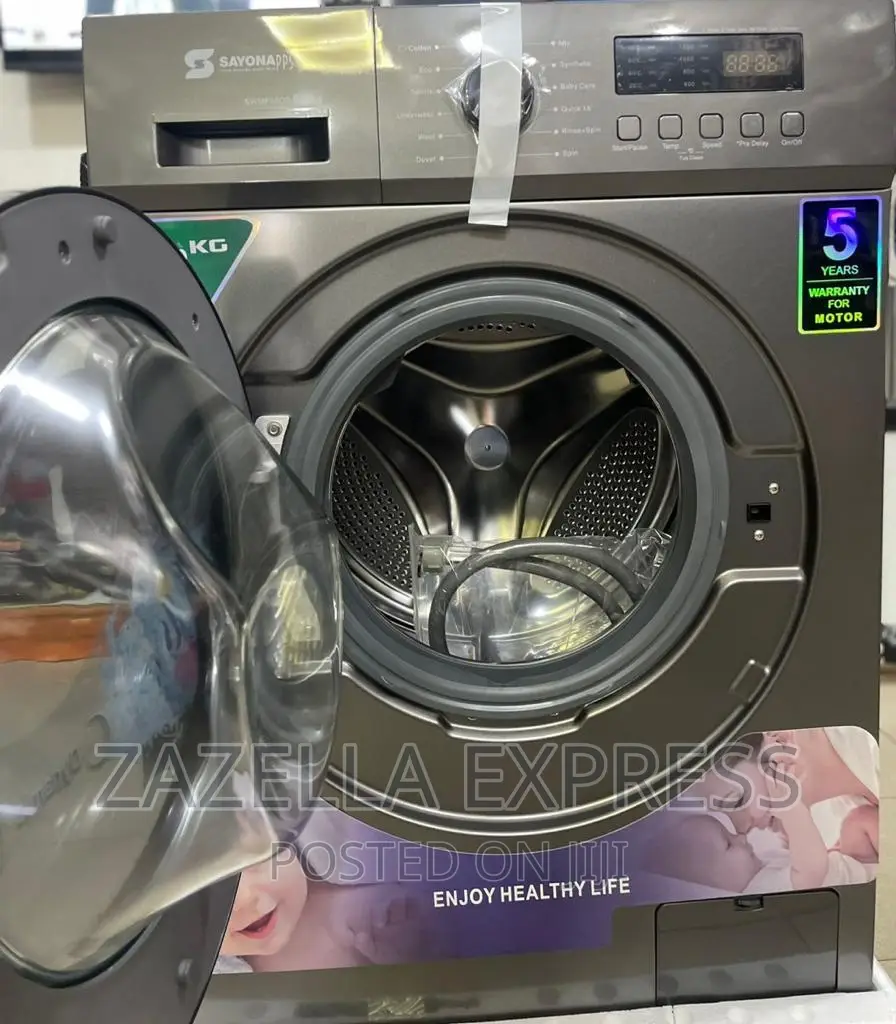 Sayona 10kg Automatic Front Loading Washing Machine – Gray