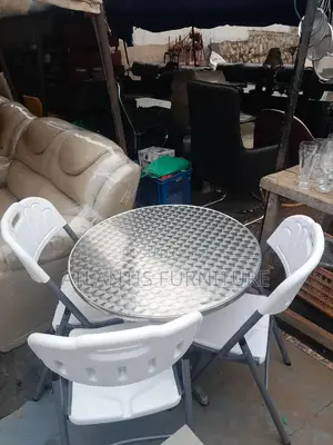 Aluminium Table With Three Chairs
