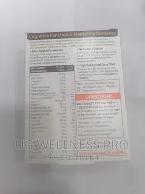 Neurozan Supplement 30 Tablets Feed Your Mind