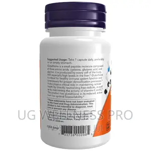 NOW Supplements, Glutathione 250mg, Detoxification Support