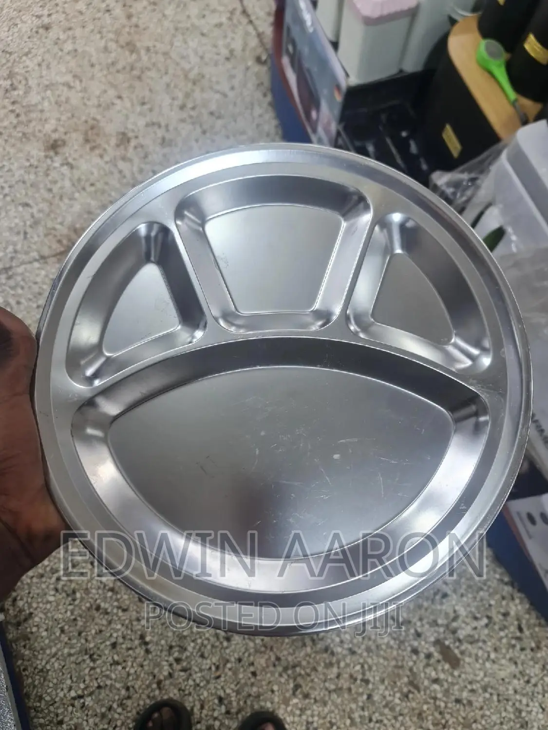 Stainless Steel Round Food Tray