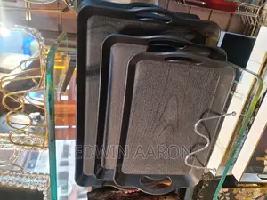 Black Serving Tray Set 3pcs