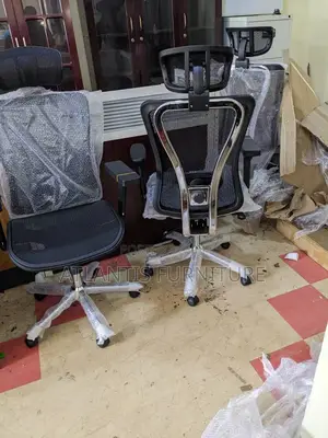 Ergonomic Office Chair With a Headrest and Movable Arms