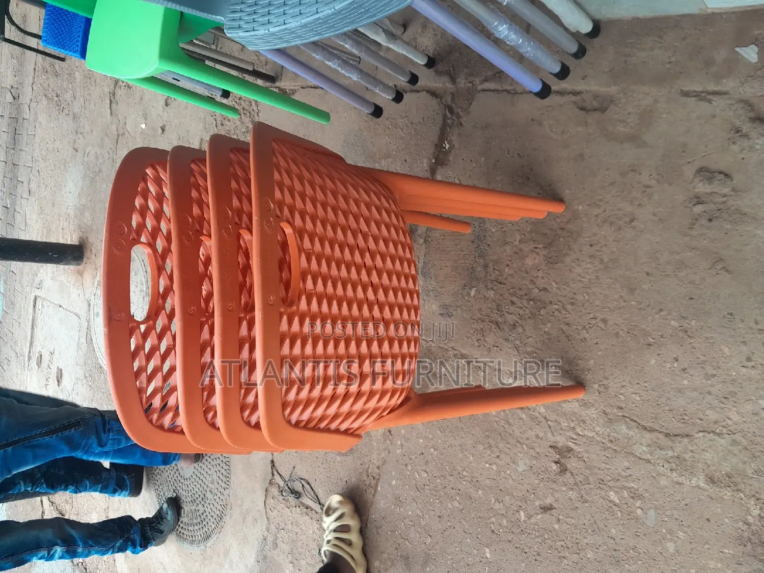 Orange Executive Plastic Chairs