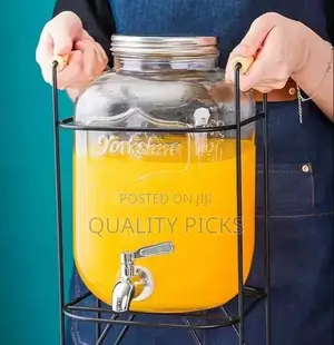 Brand Glass Juice Dispenser With Stainless Stand