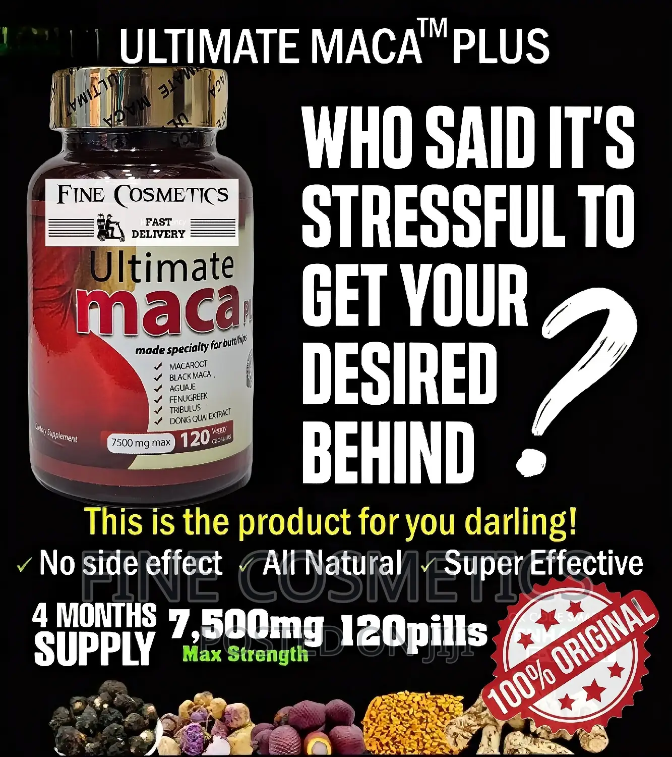 NEW ULTIMATE MACA PLUS |Hip and Butt Enlargement 120capsules
