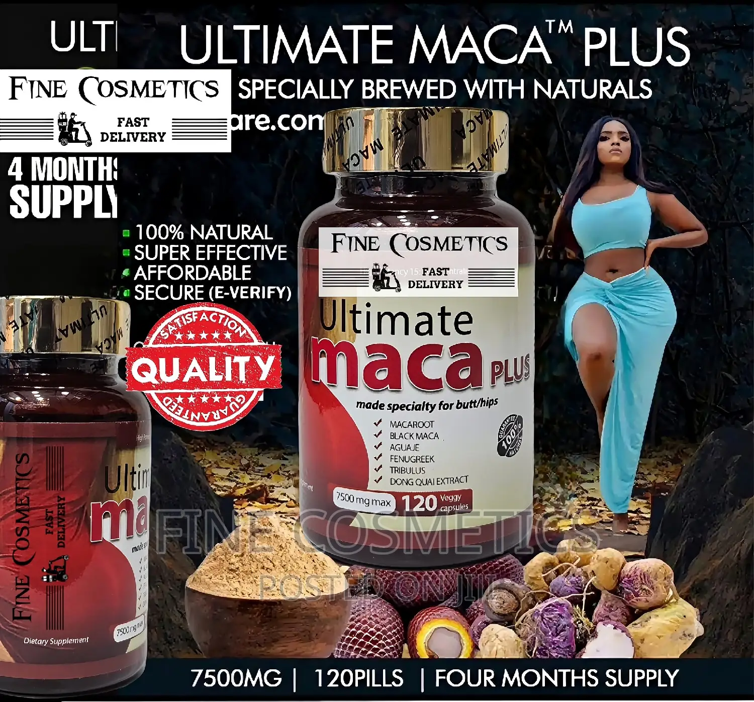 NEW ULTIMATE MACA PLUS |Hip and Butt Enlargement 120capsules