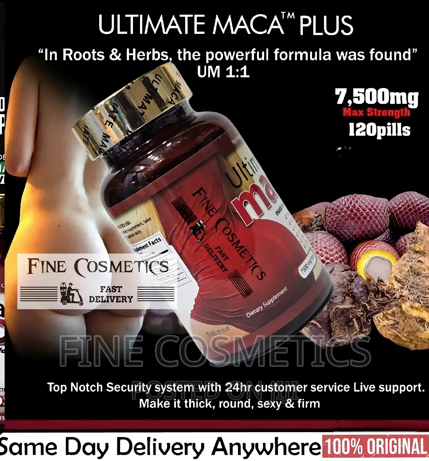 NEW ULTIMATE MACA PLUS |Hip and Butt Enlargement 120capsules