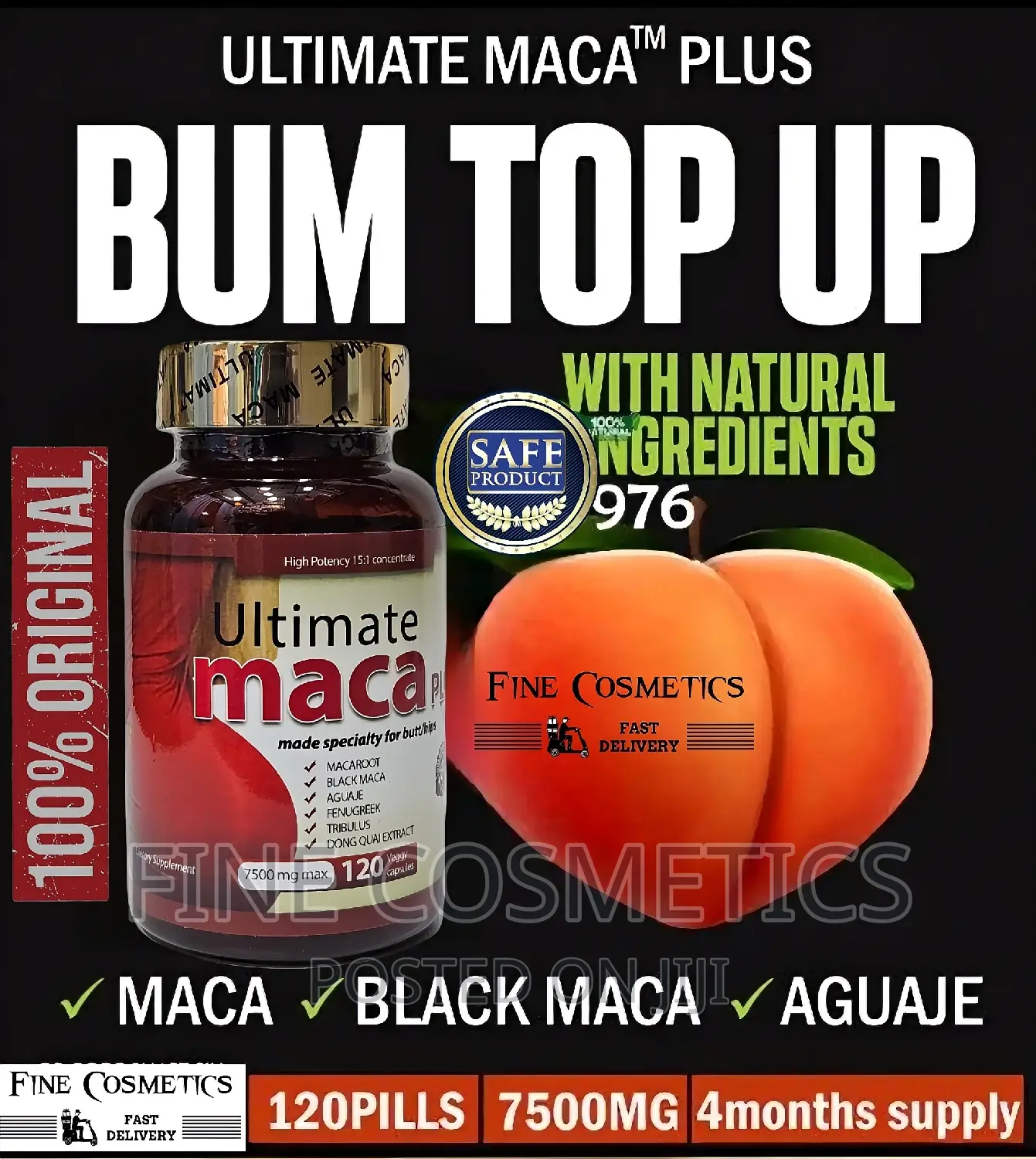 NEW ULTIMATE MACA PLUS |Hip and Butt Enlargement 120capsules