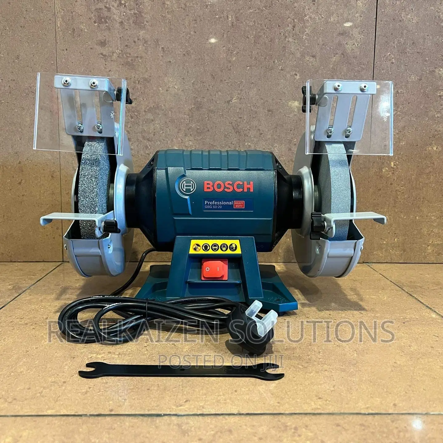 German BOSCH Heavy Duty Double Wheeled Bench Grinder 600W
