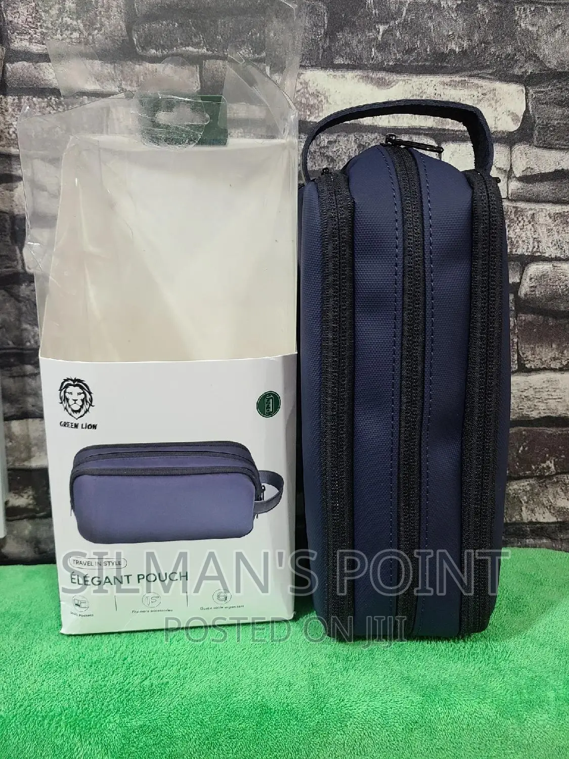Green Lion Elegant Pouch Blue