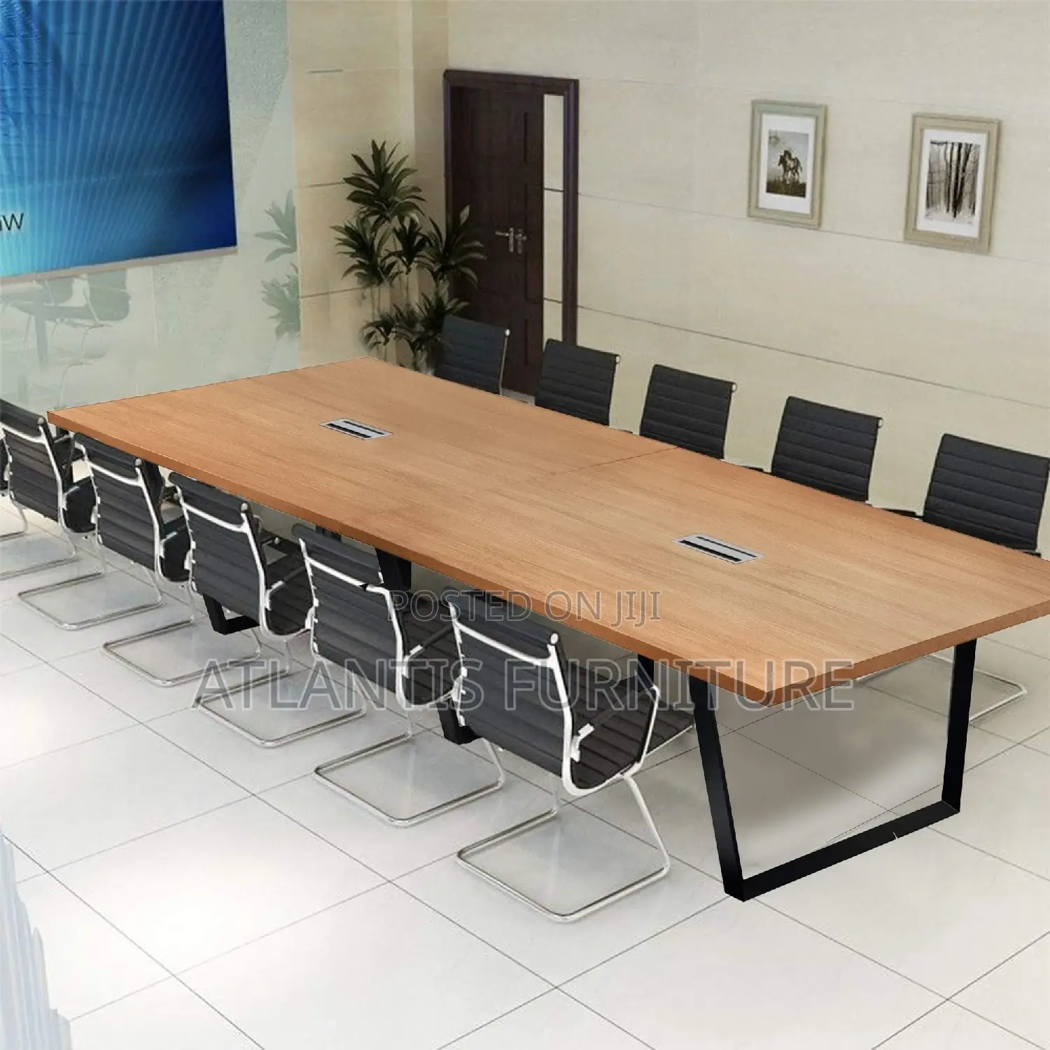 A Steel Legs Board Room Table Only (2*4)Meters.