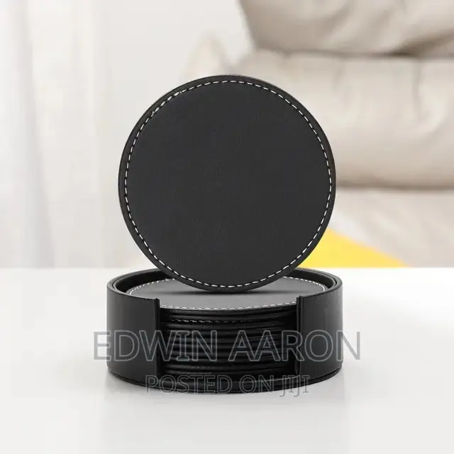 High Quality Leather Coasters 6pcs