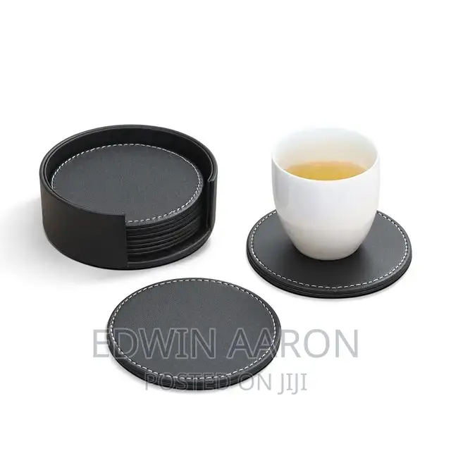 High Quality Leather Coasters 6pcs