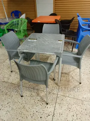 Plastic Set Restaurant Table and Chairs.