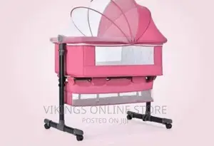 Co Sleeper Bed -Pink Black