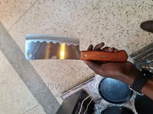 Butcher Knife With Wooden Handle