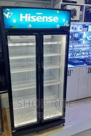 Hisense 810 Litres Double Door Refrigerator Glass Display.