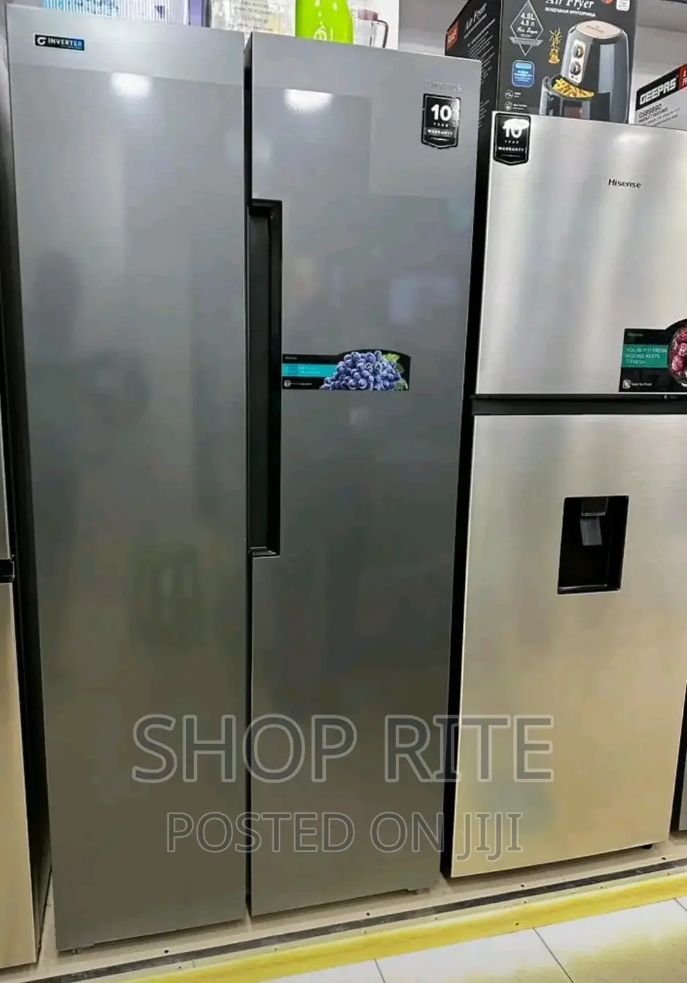 Hisense 560 Litres Side by Side Original Refrigerator.