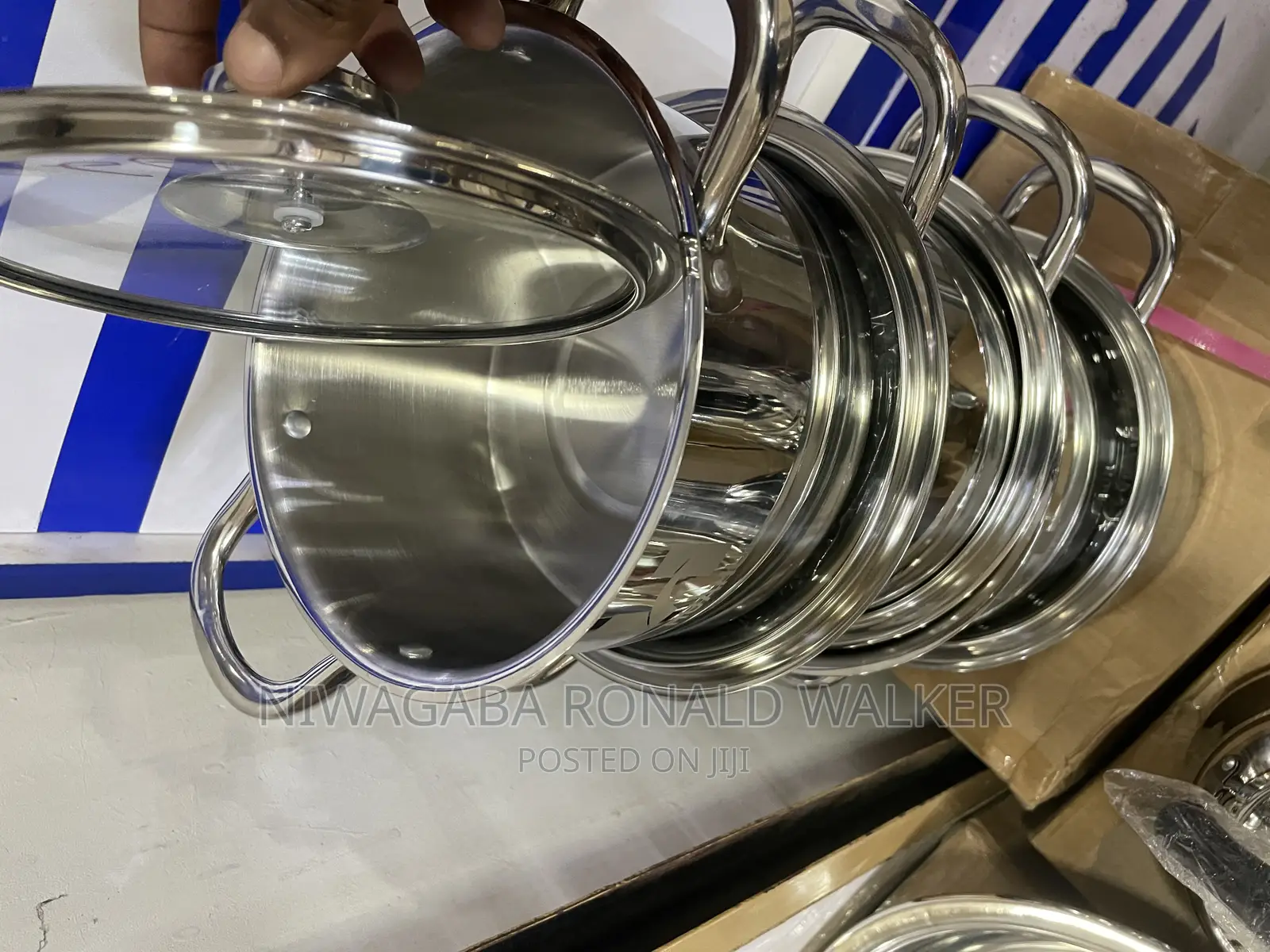 4pcs Stainless Steel Serving Cookware Saucepan Dishes