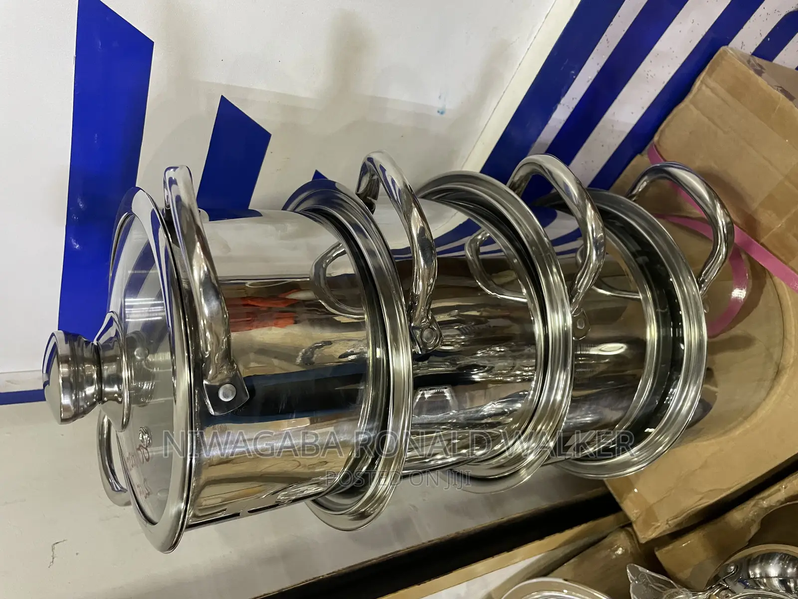 4pcs Stainless Steel Serving Cookware Saucepan Dishes