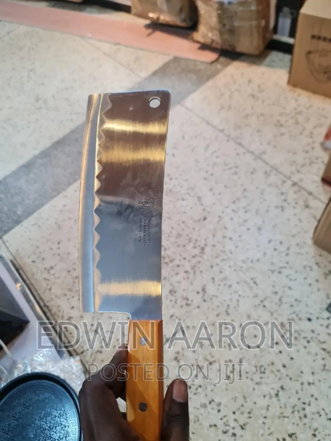 Big Stainless Steel Butcher Knife