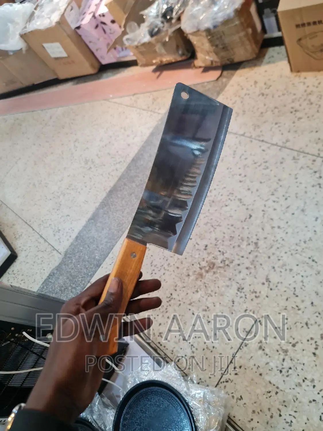 Big Stainless Steel Butcher Knife