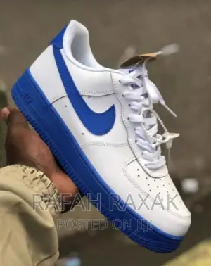 Original White Blue Nike Airforce 1 Sneaker