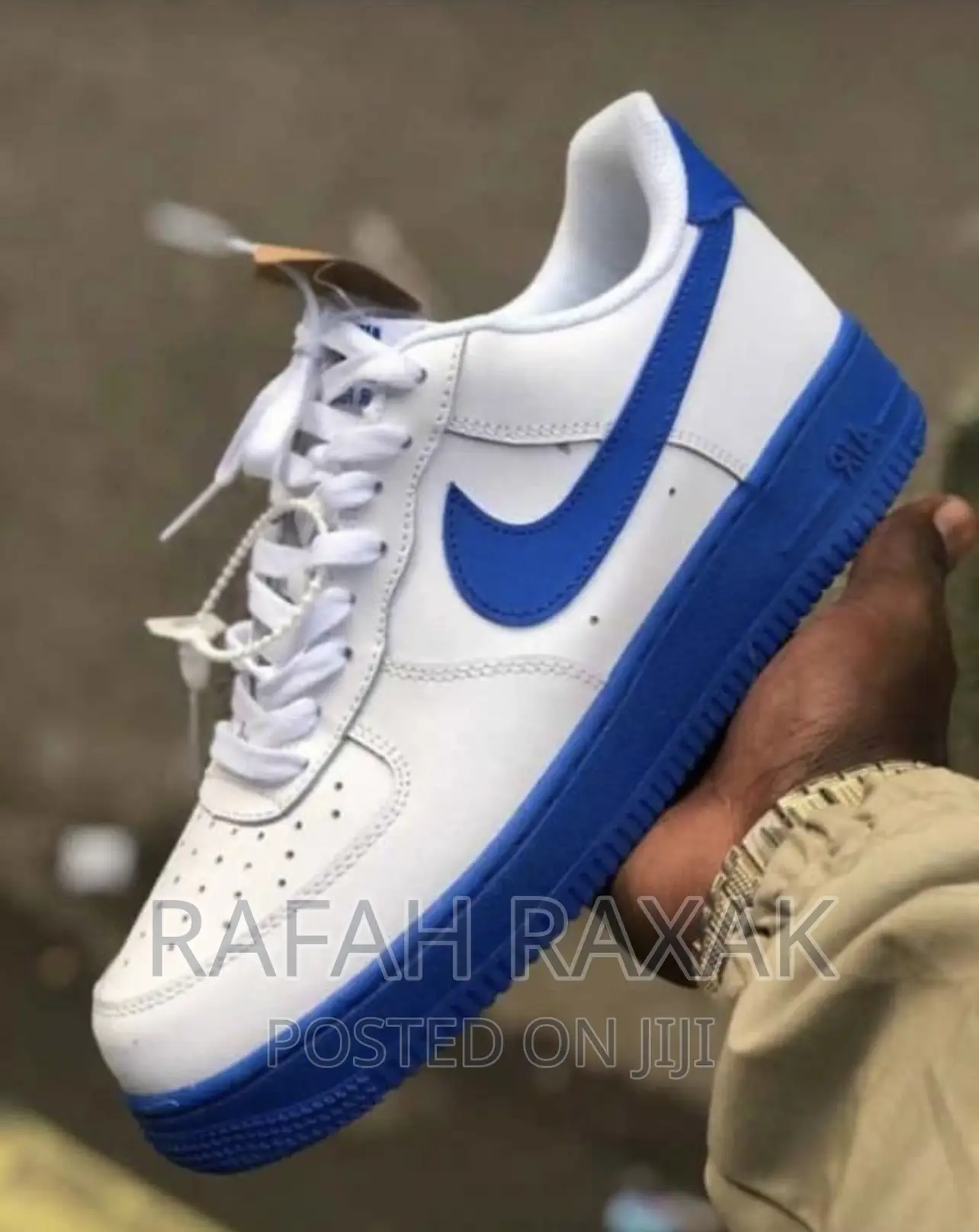 Original White Blue Nike Airforce 1 Sneaker