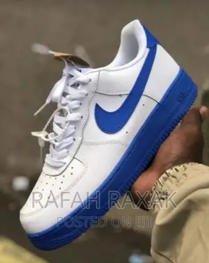 Original White Blue Nike Airforce 1 Sneaker
