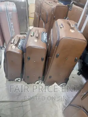 Original Leather Suitcase.Full Set.( Brown)