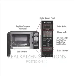PANASONIC 20L Solo Black Microwave Oven 800W