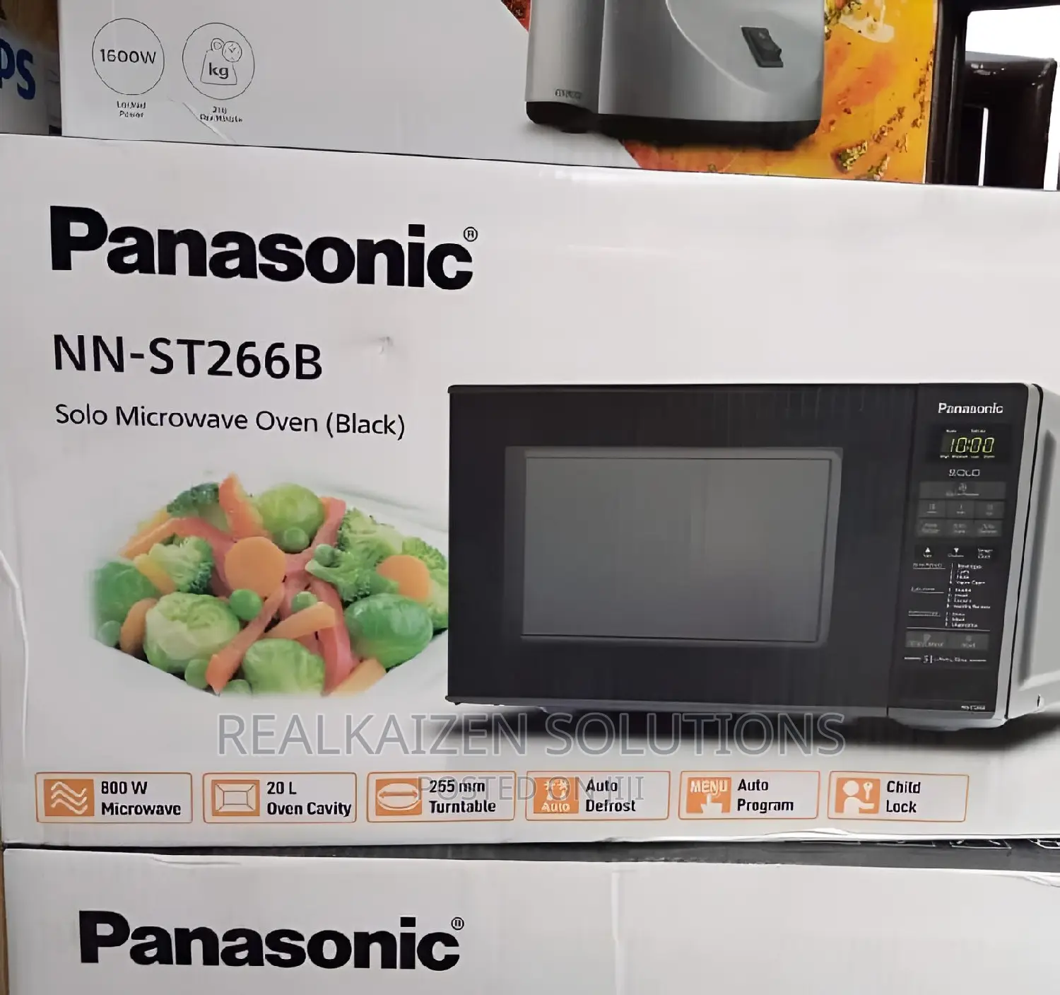 PANASONIC 20L Solo Black Microwave Oven 800W