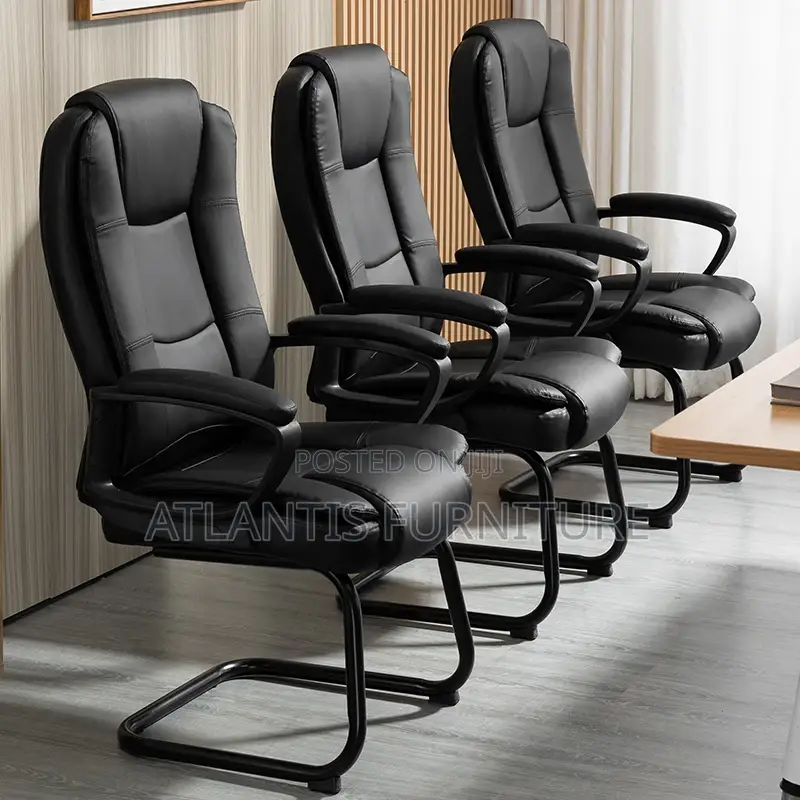 Visitors Leather Waiting Chair