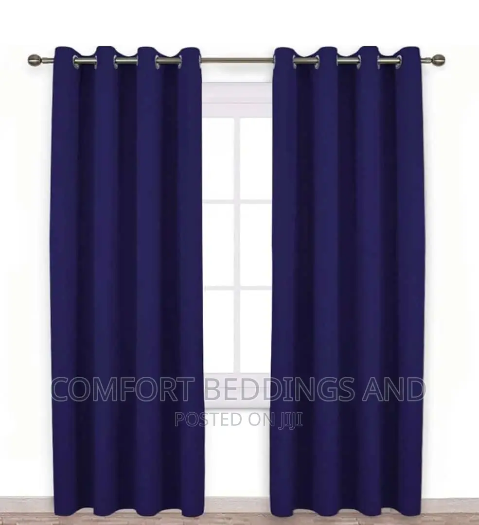 Quality Curtains With Drapes Navy Blue