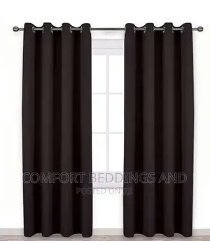 Quality Curtains With Drapes Coffee Brown