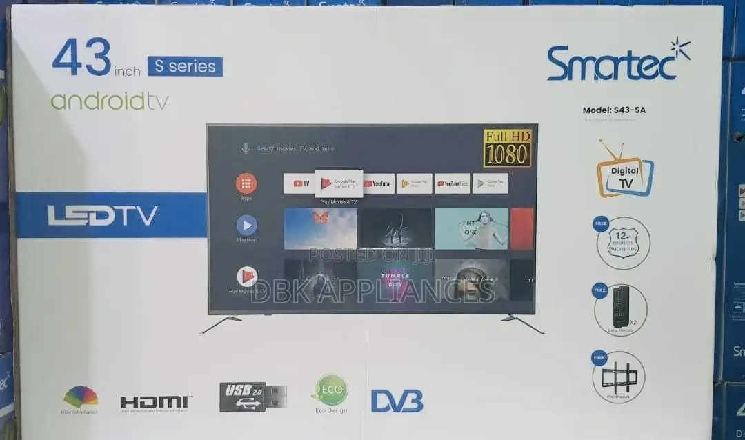 Smartec 43inch Smart TVS Available