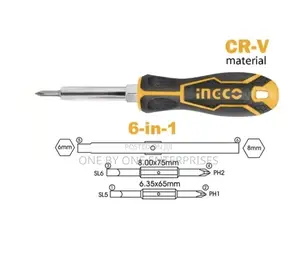 INGCO 6-in-1 Screwdriver Set Screw Driver