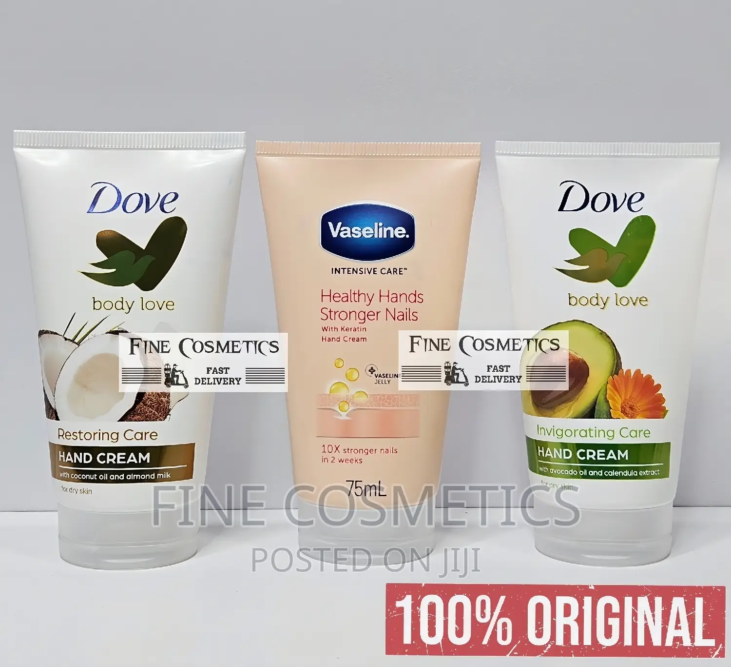 HAND CREAMS VASELINE AND DOVE Deep Moisturizing for Dry Hand