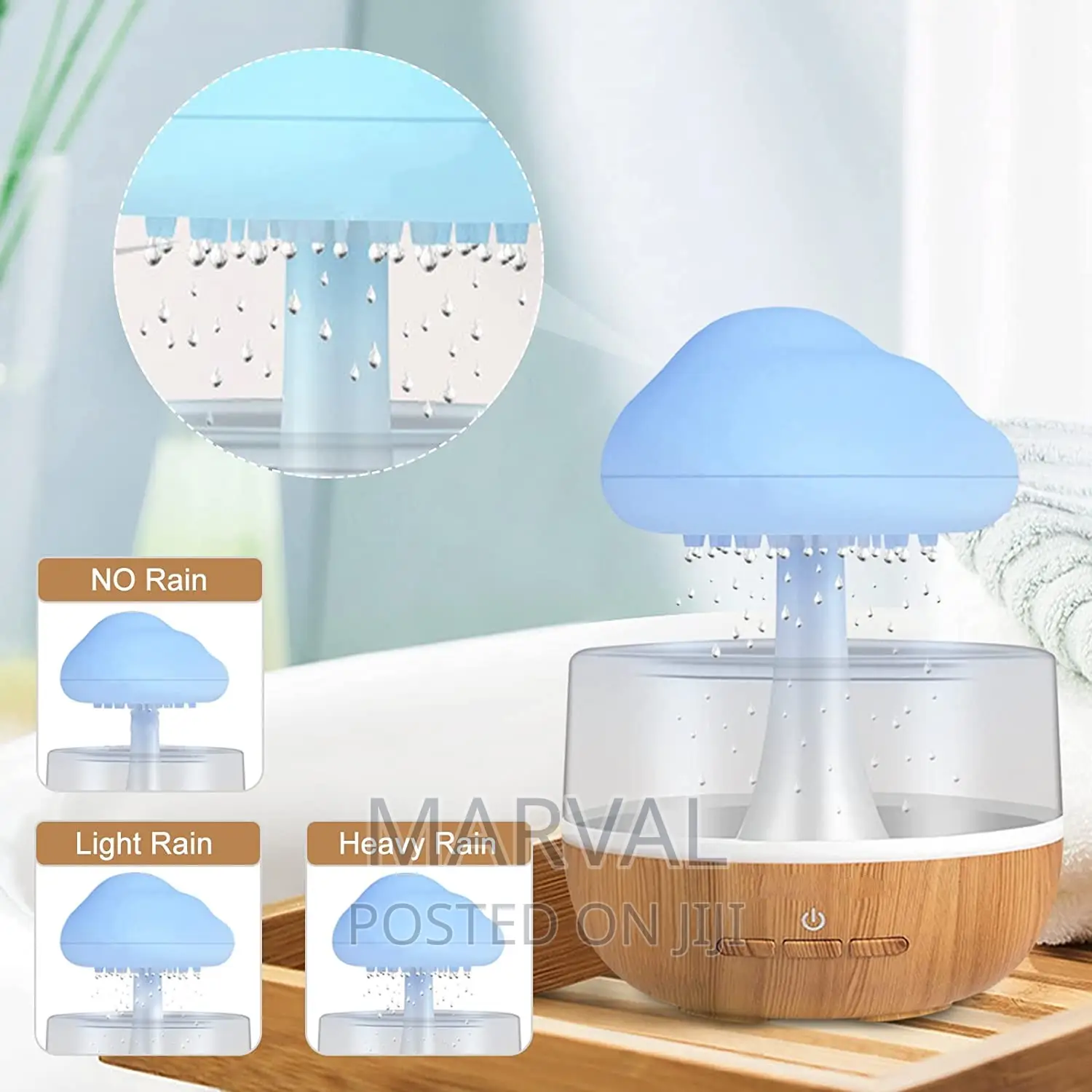 Round Electric Home Rain Cloud Diffuser