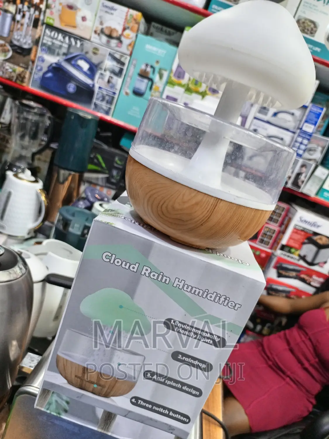 Round Electric Home Rain Cloud Diffuser