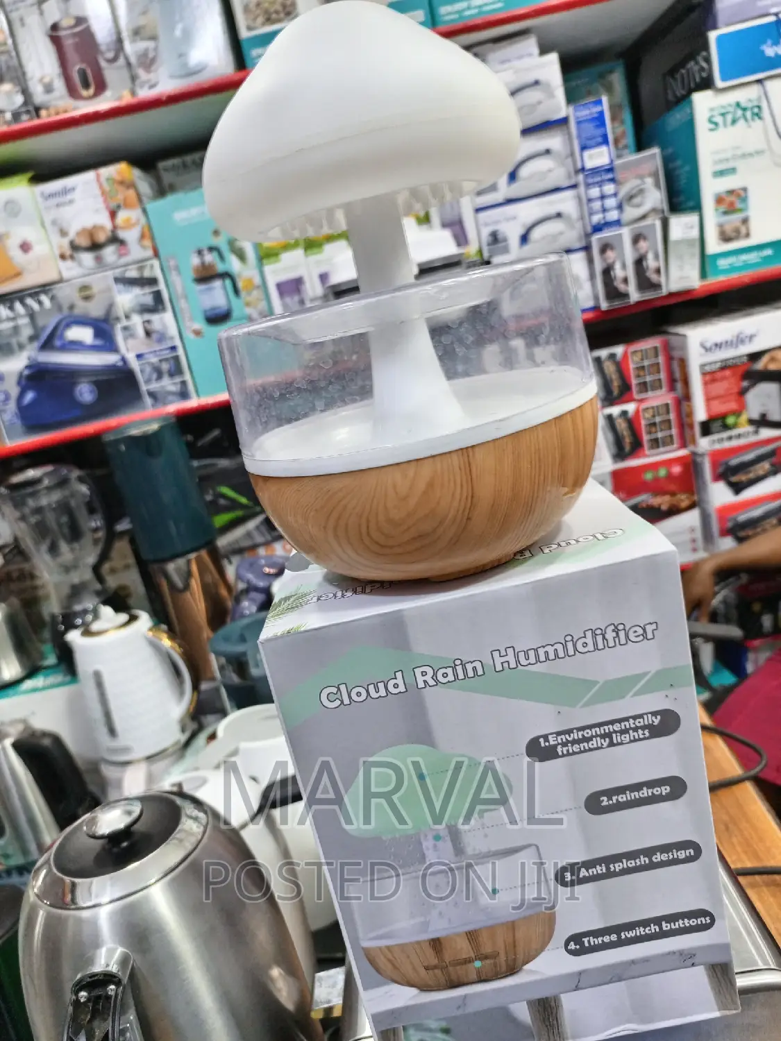 Round Electric Home Rain Cloud Diffuser